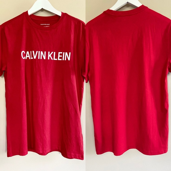 •Calvin Klein Jeans• logo graphic tee-red - Picture 8 of 8